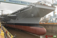 [ẢNH] Mỹ chuẩn bị hạ thủy siêu tàu sân bay hạt nhân lớp Ford thứ hai