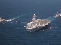 [ẢNH] Trung Đông căng như dây đàn khi tàu sân bay Mỹ áp sát Iran