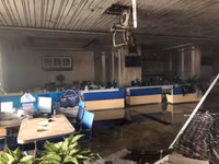 [Ảnh] Hiện trường vụ cháy chi nhánh ngân hàng trên đường Nguyễn Chí Thanh