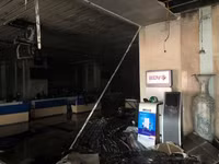 [Ảnh] Hiện trường vụ cháy chi nhánh ngân hàng trên đường Nguyễn Chí Thanh