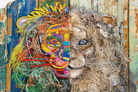 Nghệ sĩ Bồ Đào Nha tái chế rác thành tác phẩm nghệ thuật