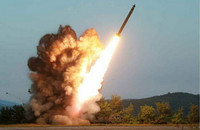 [ẢNH] Pháo phản lực siêu lớn của Triều Tiên bị nghi ngờ phóng thử thất bại