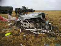 [ẢNH] Thiết giáp BMD-2 của Nga vỡ vụn khi thả dù hỏng từ máy bay