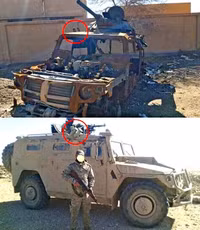 [ẢNH] Đoàn xe tuần tra quân cảnh Nga bị trúng mìn tại Daraa, Syria