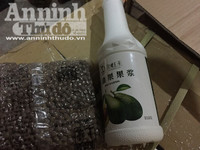 Cận cảnh hơn 4 tấn hương liệu, phụ gia pha chế trà sữa không rõ nguồn gốc