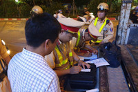 Công an Hà Nội tập trung xử lý lái xe vi phạm về nồng độ cồn, ma túy