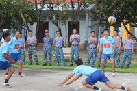 Đánh bóng chuyền sáng mùng 2 Tết ở Trường Sa