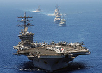 [ẢNH] Siêu tàu sân bay Mỹ lừng lững tiến vào Địa Trung Hải, Syria lại thêm nóng bỏng