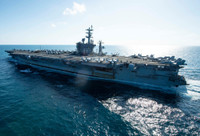 [ẢNH] Siêu tàu sân bay Mỹ lừng lững tiến vào Địa Trung Hải, Syria lại thêm nóng bỏng