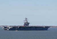 [ẢNH] Siêu tàu sân bay Mỹ lừng lững tiến vào Địa Trung Hải, Syria lại thêm nóng bỏng