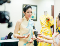 Hoa hậu Ngọc Hân giới thiệu bộ sưu tập mới tại 