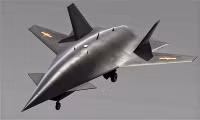 [ẢNH] Trung Quốc bất ngờ ra mắt UAV tàng hình nhằm phá thế trận của 'chiến thần' F-22 Mỹ