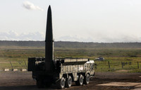 [ẢNH] Tên lửa đạn đạo Iskander-M tăng tầm của Nga phóng thử thất bại, rơi trên đất Kazakhstan