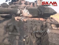 [ẢNH] Tử chiến tại Al-Bukamal, IS thiêu rụi xe tăng hiện đại T-90A của Syria