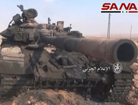 [ẢNH] Tử chiến tại Al-Bukamal, IS thiêu rụi xe tăng hiện đại T-90A của Syria