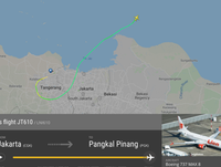 [Ảnh] Những hình ảnh ban đầu về vụ máy bay chở khách Indonesia rơi