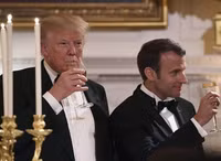 Tổng thống Trump tổ chức quốc yến hoành tráng tiếp đón lãnh đạo Pháp