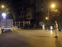 Hình ảnh cách ly bị cáo trong phiên tòa xử ông Đinh La Thăng và đồng phạm