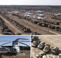 [ẢNH] Hàng ngàn phương tiện quân sự bị vứt bỏ sau thảm họa Chernobyl