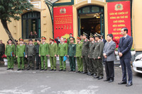 Toàn cảnh lễ ra quân của CATP Hà Nội bảo vệ Hội nghị thượng đỉnh Mỹ - Triều Tiên lần 2