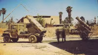 [ẢNH] Quân đội Syria đánh phá ác liệt Bắc Lattakia bằng rocket tự chế Golan