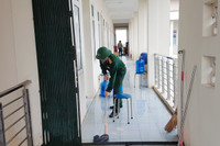 Những hình ảnh đầu tiên tại khu vực cách ly tập trung ở phường Tây Mỗ, quận Nam Từ Liêm, Hà Nội