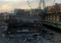 [ẢNH] Syria pháo kích bắn tan xác xe tăng Thổ Nhĩ Kỳ ngay khi chưa kịp tham chiến