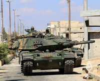 [ẢNH] Syria pháo kích bắn tan xác xe tăng Thổ Nhĩ Kỳ ngay khi chưa kịp tham chiến