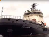 Tàu phá băng trang bị tên lửa hành trình Kalibr gia nhập hải quân Nga