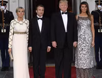Tổng thống Trump tổ chức quốc yến hoành tráng tiếp đón lãnh đạo Pháp