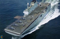 [ẢNH] Tàu đổ bộ trực thăng của Trung Quốc chạy thử nghiệm khi đang thi công dang dở