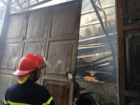 [Ảnh] Hiện trường vụ cháy 7 xưởng sản xuất gỗ ở Thạch Thất