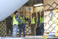 [ẢNH] Máy bay vận tải khổng lồ C-17 đưa quân nhân Việt Nam đi làm nhiệm vụ ở Nam Sudan