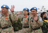 [ẢNH] Máy bay vận tải khổng lồ C-17 đưa quân nhân Việt Nam đi làm nhiệm vụ ở Nam Sudan