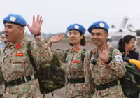 [ẢNH] Máy bay vận tải khổng lồ C-17 đưa quân nhân Việt Nam đi làm nhiệm vụ ở Nam Sudan