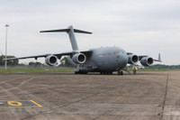 [ẢNH] Máy bay vận tải khổng lồ C-17 đưa quân nhân Việt Nam đi làm nhiệm vụ ở Nam Sudan