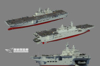 [ẢNH] Tàu đổ bộ Type 075 Trung Quốc vẫn ngổn ngang sau 4 tháng hạ thủy