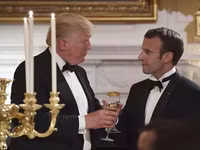 Tổng thống Trump tổ chức quốc yến hoành tráng tiếp đón lãnh đạo Pháp