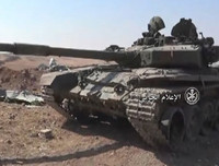 [ẢNH] Tử chiến tại Al-Bukamal, IS thiêu rụi xe tăng hiện đại T-90A của Syria