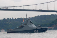 [ẢNH] Nga bất ngờ điều chiến hạm tàng hình 1.000 tấn tối tân nhất tới Syria