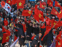 Biển người chào đón những người hùng U23 Việt Nam ở Hà Nội