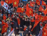 Biển người chào đón những người hùng U23 Việt Nam ở Hà Nội