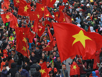 Biển người chào đón những người hùng U23 Việt Nam ở Hà Nội