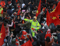 Biển người chào đón những người hùng U23 Việt Nam ở Hà Nội