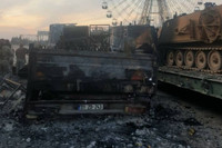 [ẢNH] Quân đội Syria tập kích phá hủy loạt xe tăng, thiết giáp của Thổ Nhĩ Kỳ