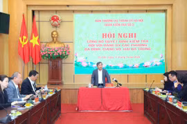 Công bố Quyết định kiểm tra đối với Đảng ủy và Bí thư, Chủ tịch các phường Ba Đình, Giảng Võ, Hai Bà Trưng