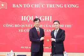Trưởng Ban Tổ chức Thành ủy Hà Nội Hà Minh Hải được bổ nhiệm Phó trưởng Ban Tổ chức Trung ương