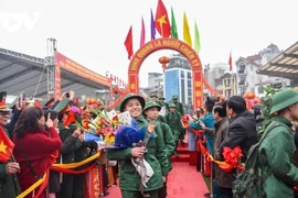 Sáng nay (4-3), 4.000 thanh niên Thủ đô lên đường nhập ngũ