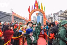 Sáng nay (4-3), 4.700 thanh niên Thủ đô lên đường nhập ngũ