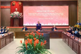 Tổng Bí thư Tô Lâm cùng Thủ tướng Chính phủ, Chủ tịch Quốc hội làm việc với thành phố Hà Nội